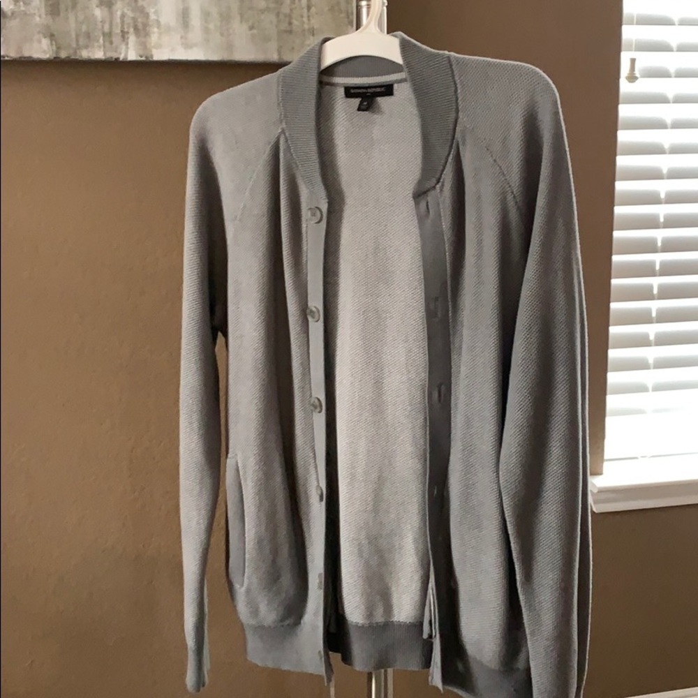 Banana Republic Birdseye Knitted Sweater Jacket M